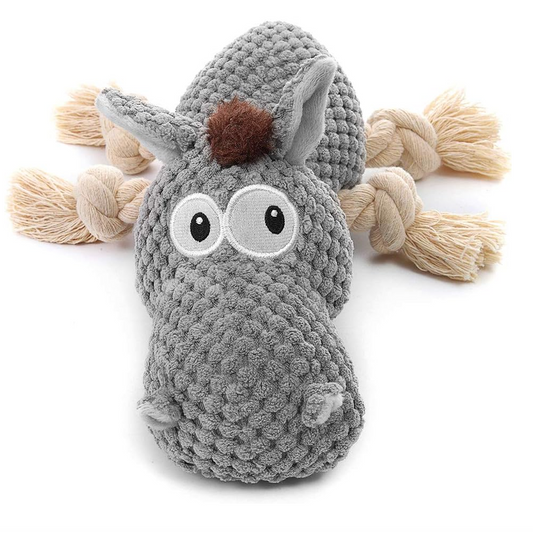 New Donkey-Grey Squeaky Toy for Pet Stress Relief